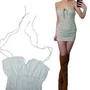 flowy black mini dress Women's The Breeze In My Hair Black Open Knit Cover Up Mini Dress | Size: L